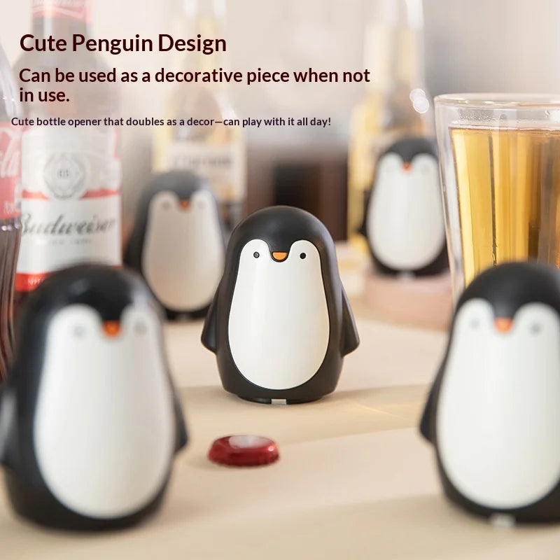 2026 New Penguin Seamless Can Opener, Beer Opener, Household Automatic Bottle Opener, Creative Bottle Cap Zpaxo