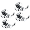 2/4 Pcs Towels Rack Wall Stickers Steel Hooks Non-slip Dual Robe Holder For Wall Glue Adhesive Hanger Robe Shower Accessories Zpaxo 4PCS M