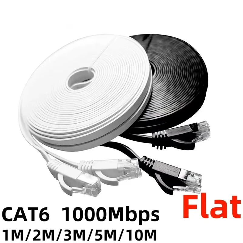 Cable CAT6 Flat Ethernet RJ45 Patch LAN CAT 6 Oxygen Copper Gigabit