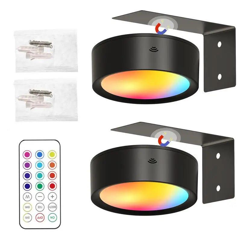 LED Magnetic Wall Sconce Lights Mounted Lamp Remote Control 13-Color