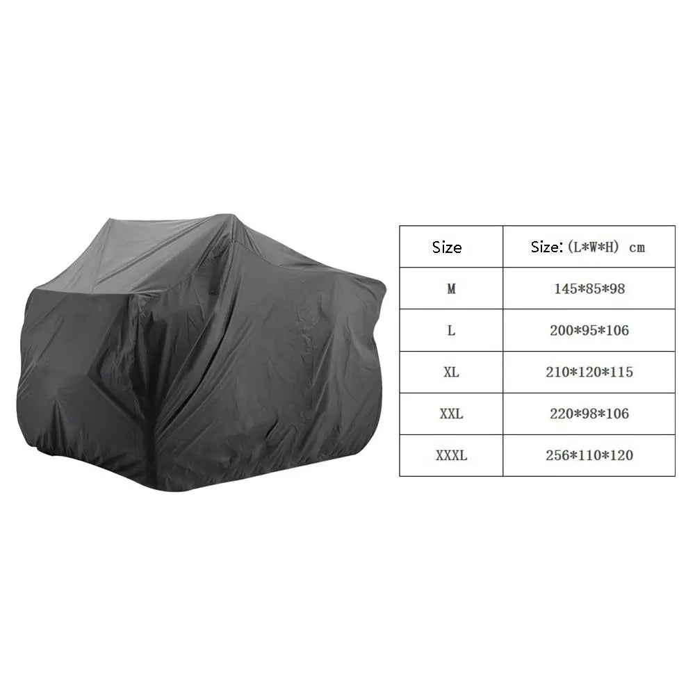 Heavy Duty ATV Cover Waterproof Windproof 4 Wheeler Quad Bike Storage Cover Tear-Resistant Fabric All Weather Protection Zpaxo