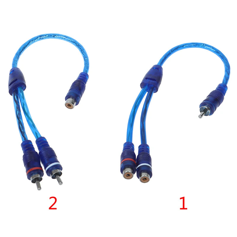 Car MP3 Audio RCA Y Splitter Cable Adapter Cord Converter for Car AUX Amplifier Zpaxo