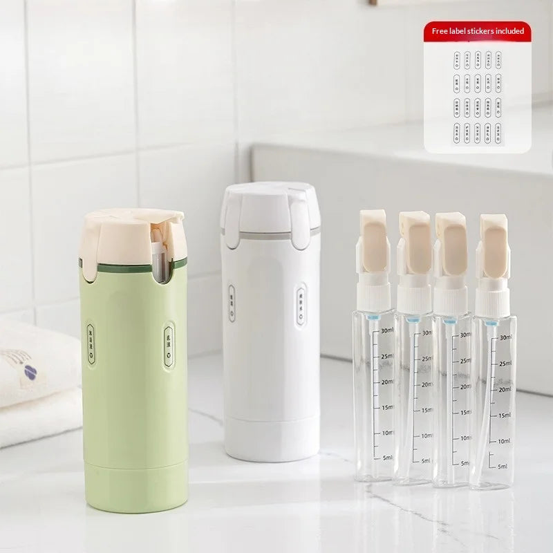 4-in-1 Leak-Proof Travel Bottles | Refillable Toiletry Dispenser Travel Toiletry Bottles Zpaxo