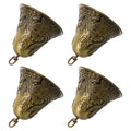 Vintage Alloy Christmas Hanging Bells Dragon Phoenix Shape Rustic