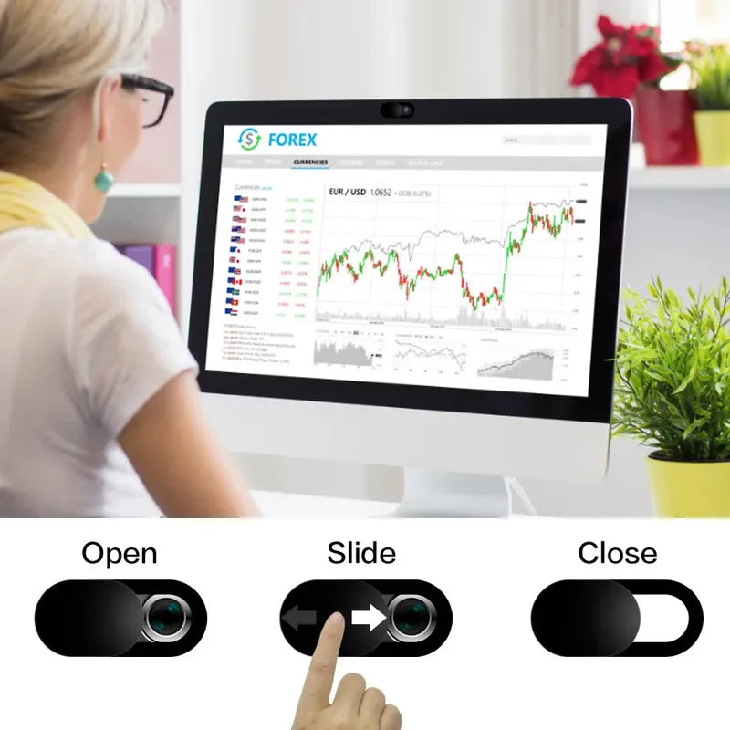 Ultra-Thin Webcam Cover Shutter for Laptop, Phone & Tablet