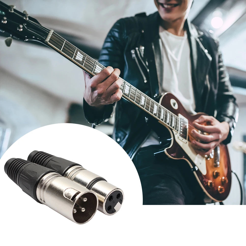 8pcs Zinc Alloy Case XLR 3 Pin Male Female Audio Adapter Plug Connector for Mic Zpaxo