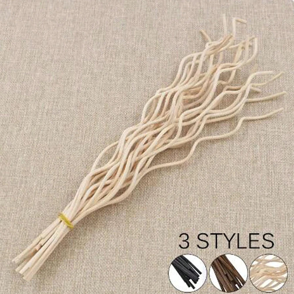 20Pcs Diffuser Stick Rattan Stick Wavy Rattan Reed Fragrance Diffuser Refill Sticks Replacement for Office Home Decor Zpaxo