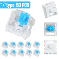 20-100 PCS Keyboard Switch Keyboard Clicker Key Replacement 3 Pin Tactile Switch Keyboard Replacement Accessories & Clip Zpaxo blue-50pcs