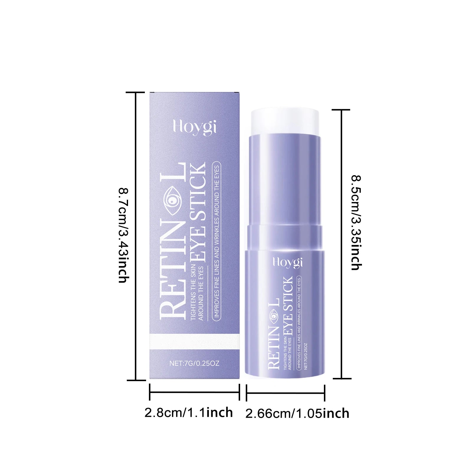 Hoygi Retinol Eye Cream Stick – Dark Circles & Anti-Aging Retinol Eye Cream Stick Zpaxo 7g Boxed