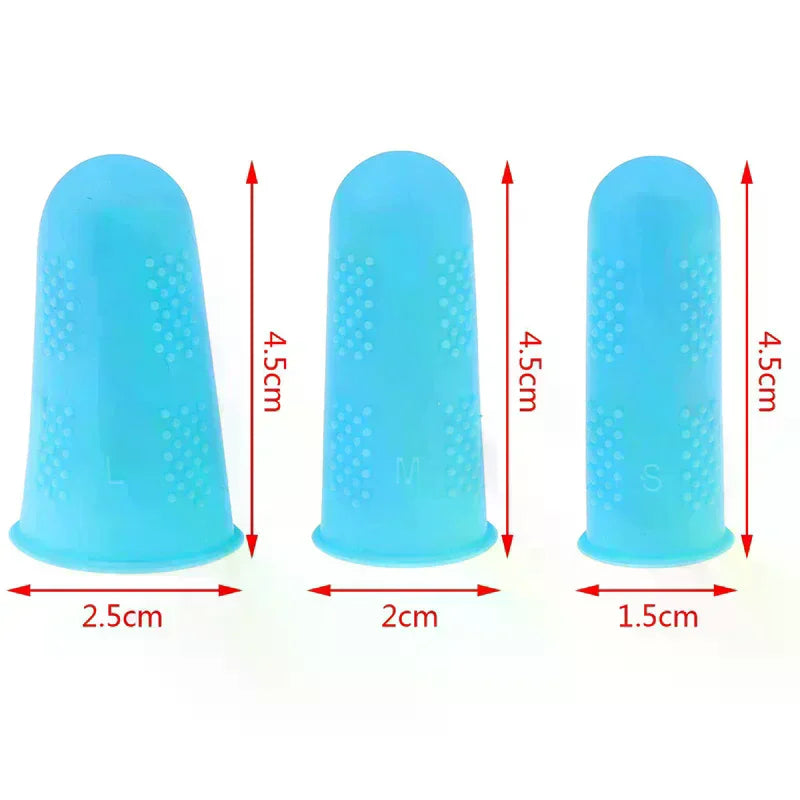 Anti-cut Heat Resistant Silicone Fingers Protector Cover Anti-slip Cover 5pcs Zpaxo