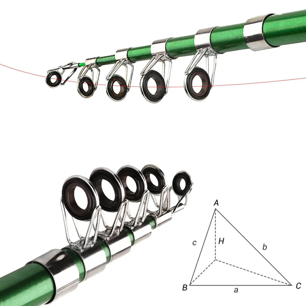 1.8m Carbon Telescopic Fishing Rod & Reel Combo Spinning Set