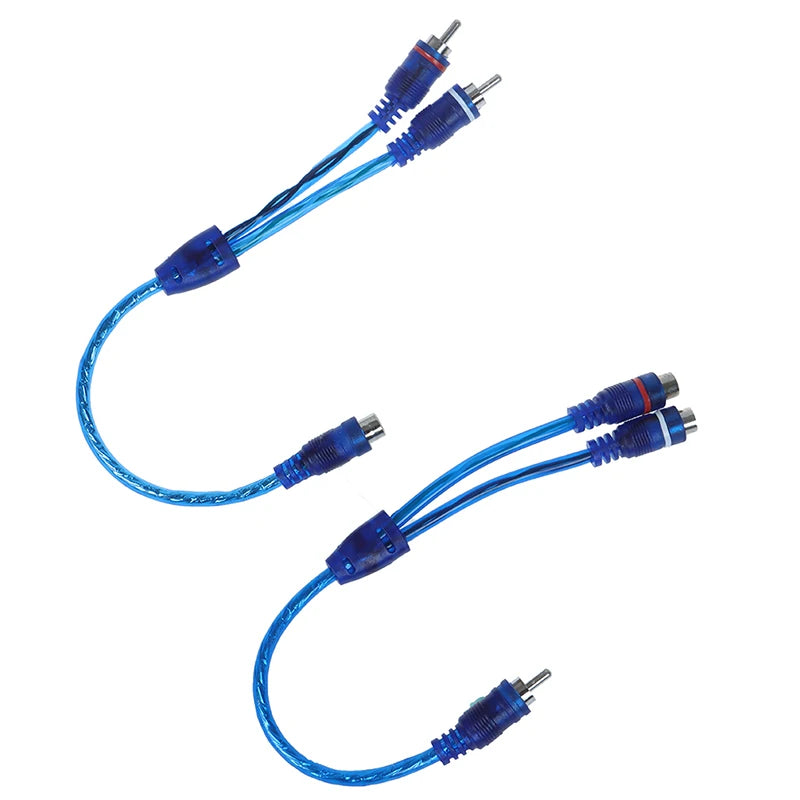 Car MP3 Audio RCA Y Splitter Cable Adapter Cord Converter for Car AUX Amplifier Zpaxo