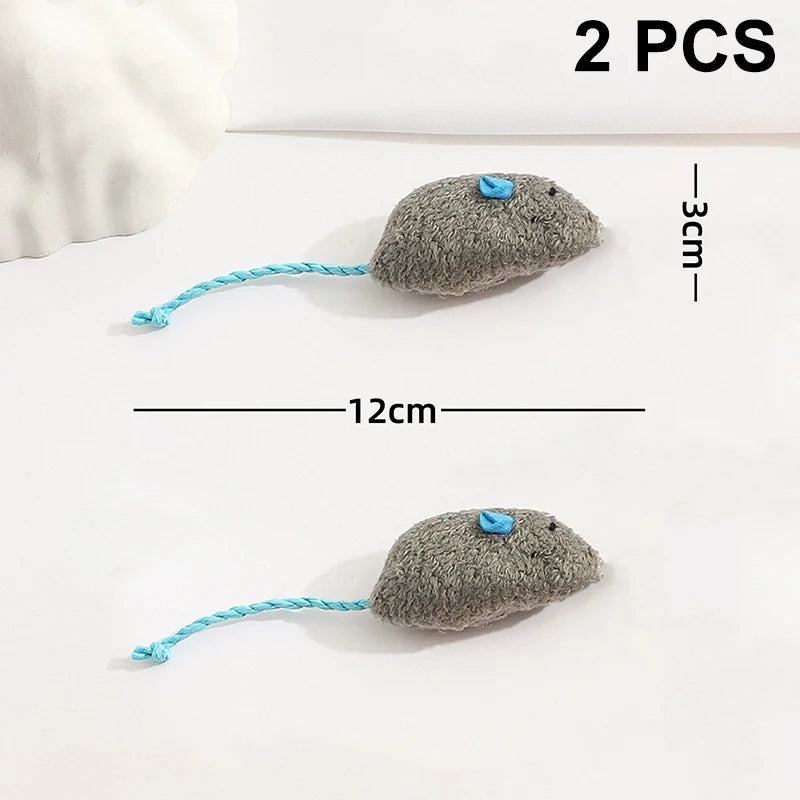 Interactive Plush Rat Cat Toys Durable Linen Perfect Pet Safe Indoor Zpaxo A6