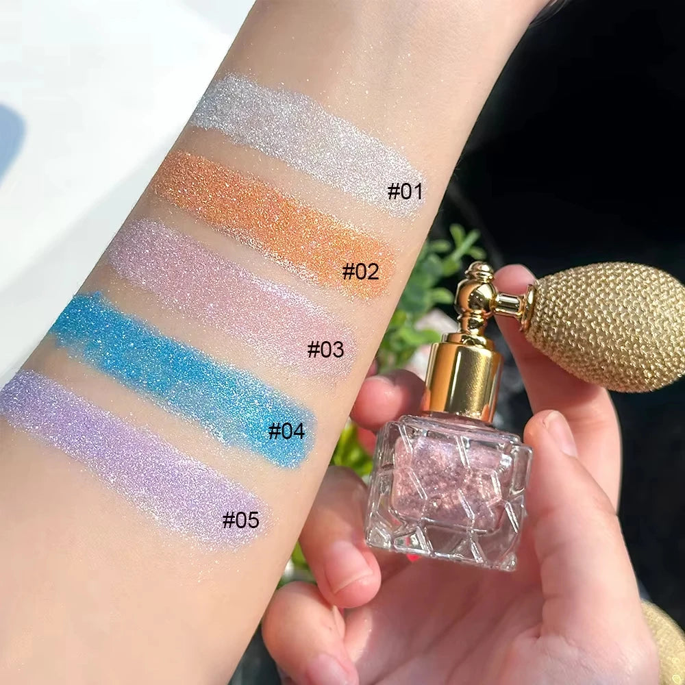 Glow Shimmer Spray,Body Highlighter Set,Liquid Highlighter Body Luminizer Glitter Spray Makeup For Face & Body For Festival Zpaxo