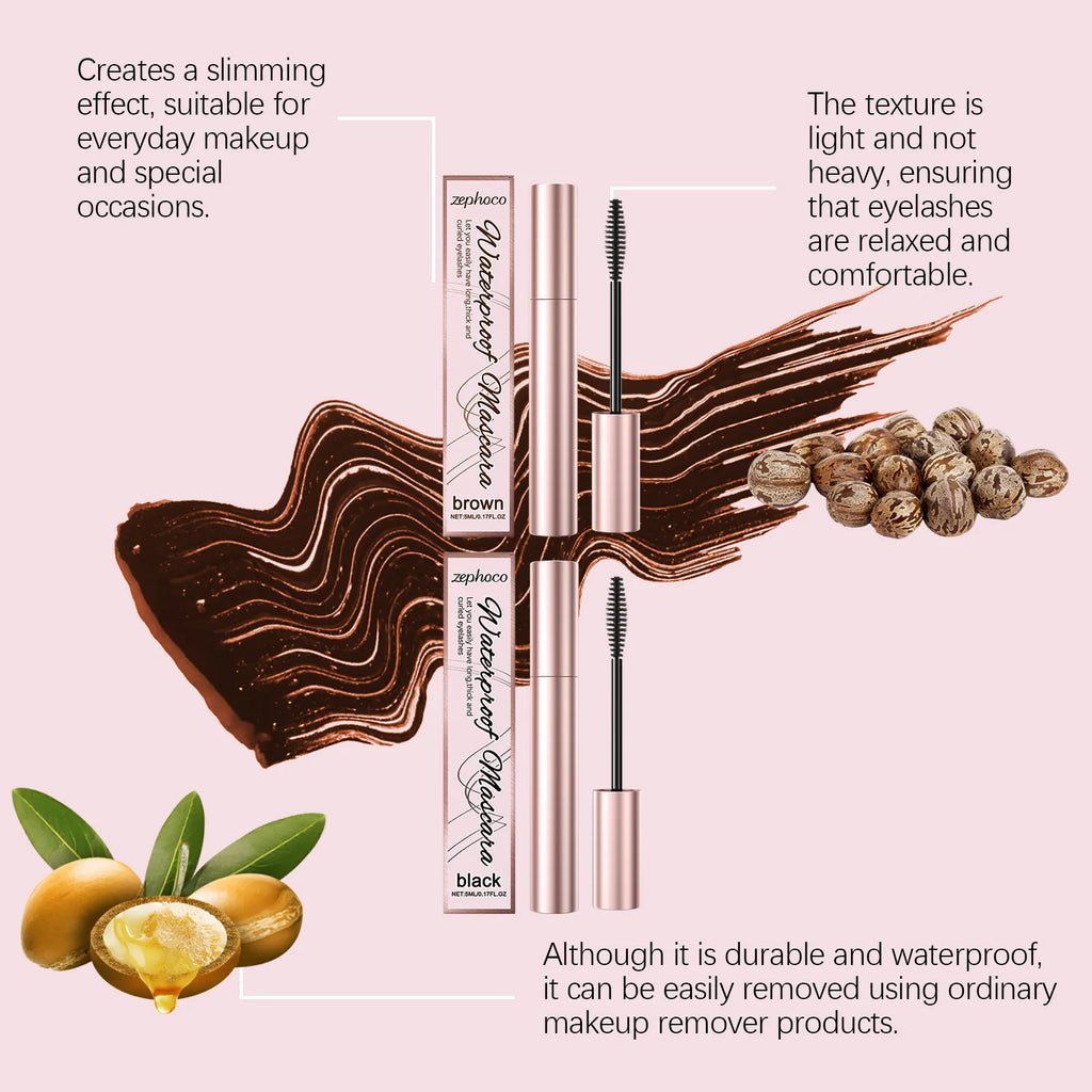 Zephoco Curling Mascara – Waterproof, Lengthening & Volumizing Tubing Mascara Zpaxo