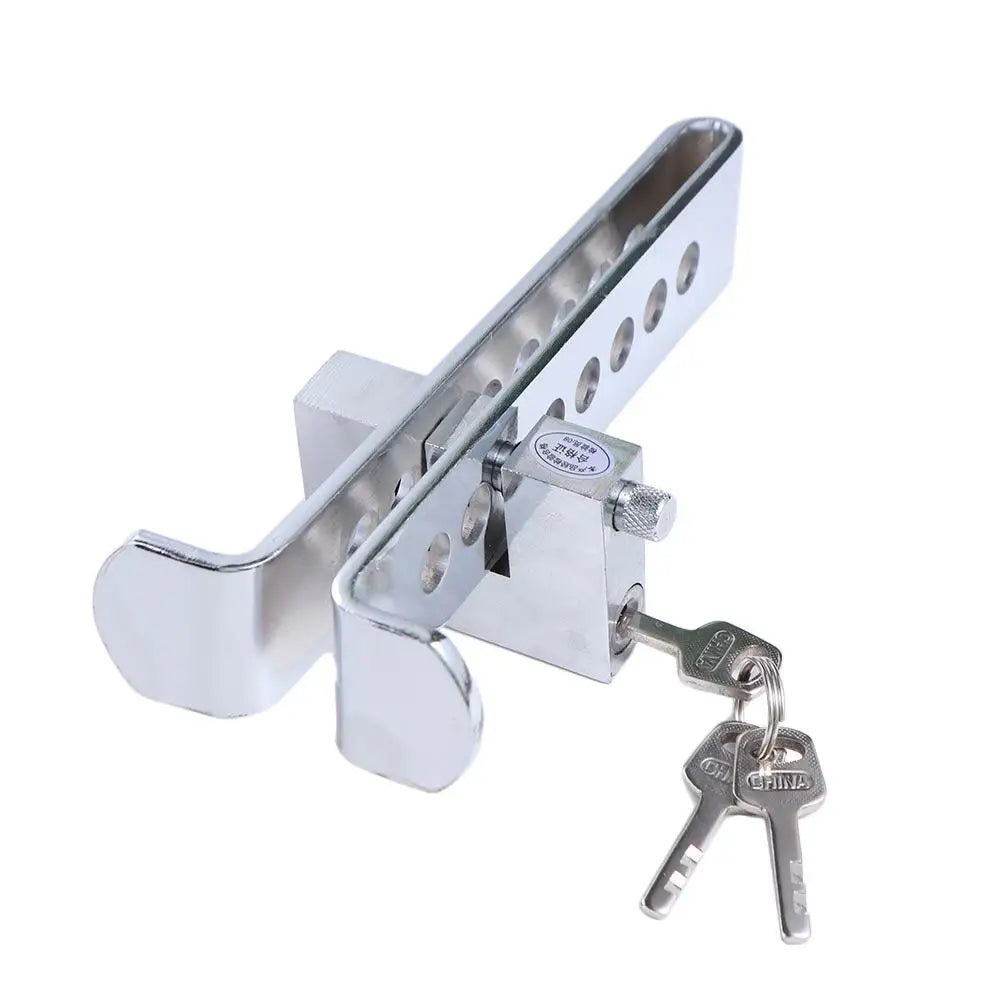 Stainless Steel Auto Car Brake Clutch Pedal Lock Security Anti-theft Zpaxo 8 holes