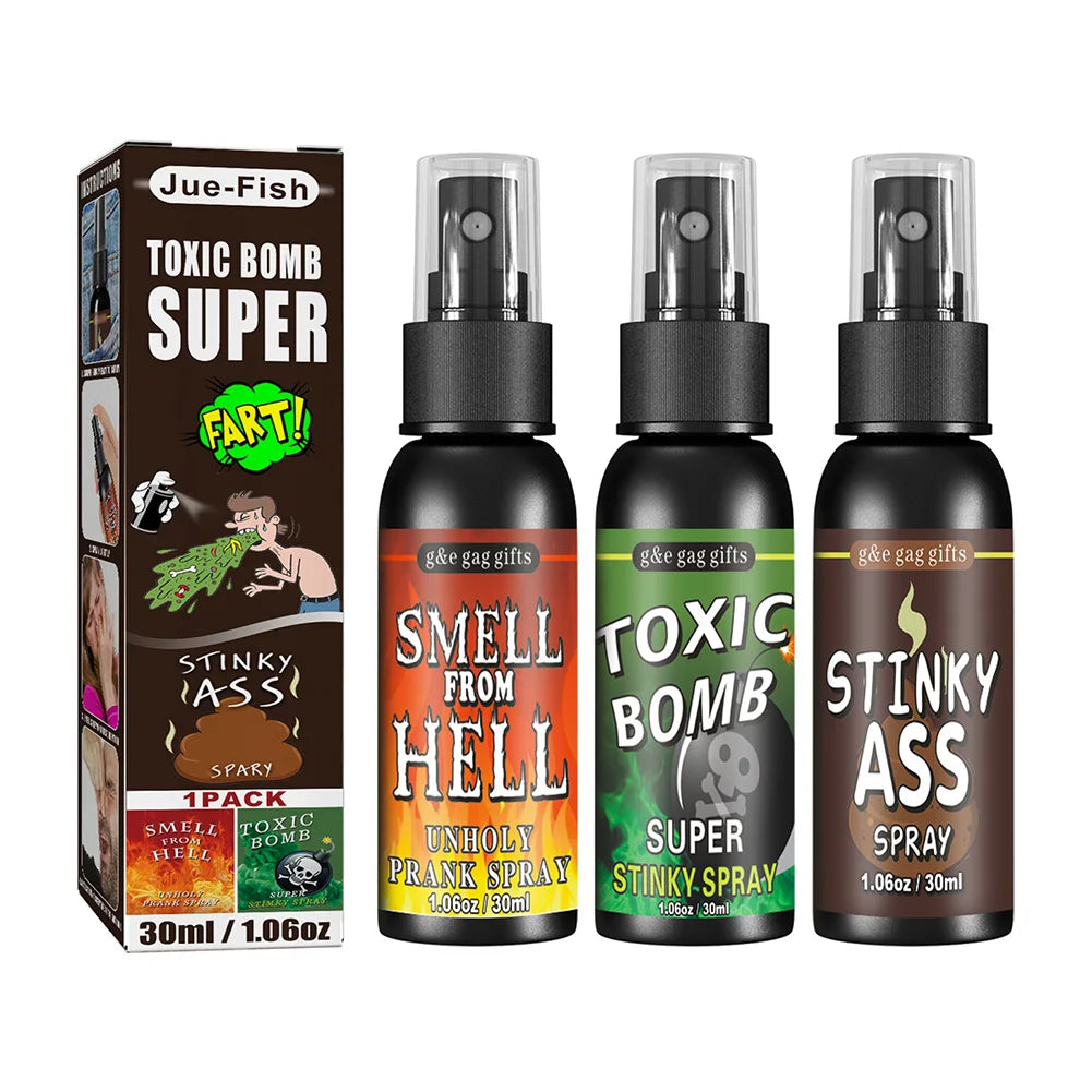 30ml Fart Spray Party Supplies Plastic Liquid Fart Gag for Adults Kids Terrible Stinky Fart Spray Non Toxic Halloween Funny Toys Zpaxo