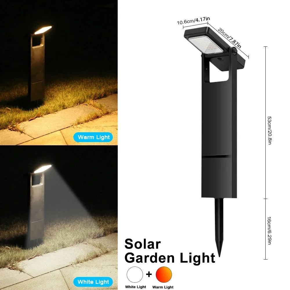 Solar Powered LED Pathway Lights Outdoor Waterproof Garden Lamp Warm Zpaxo Warm White China Mainland