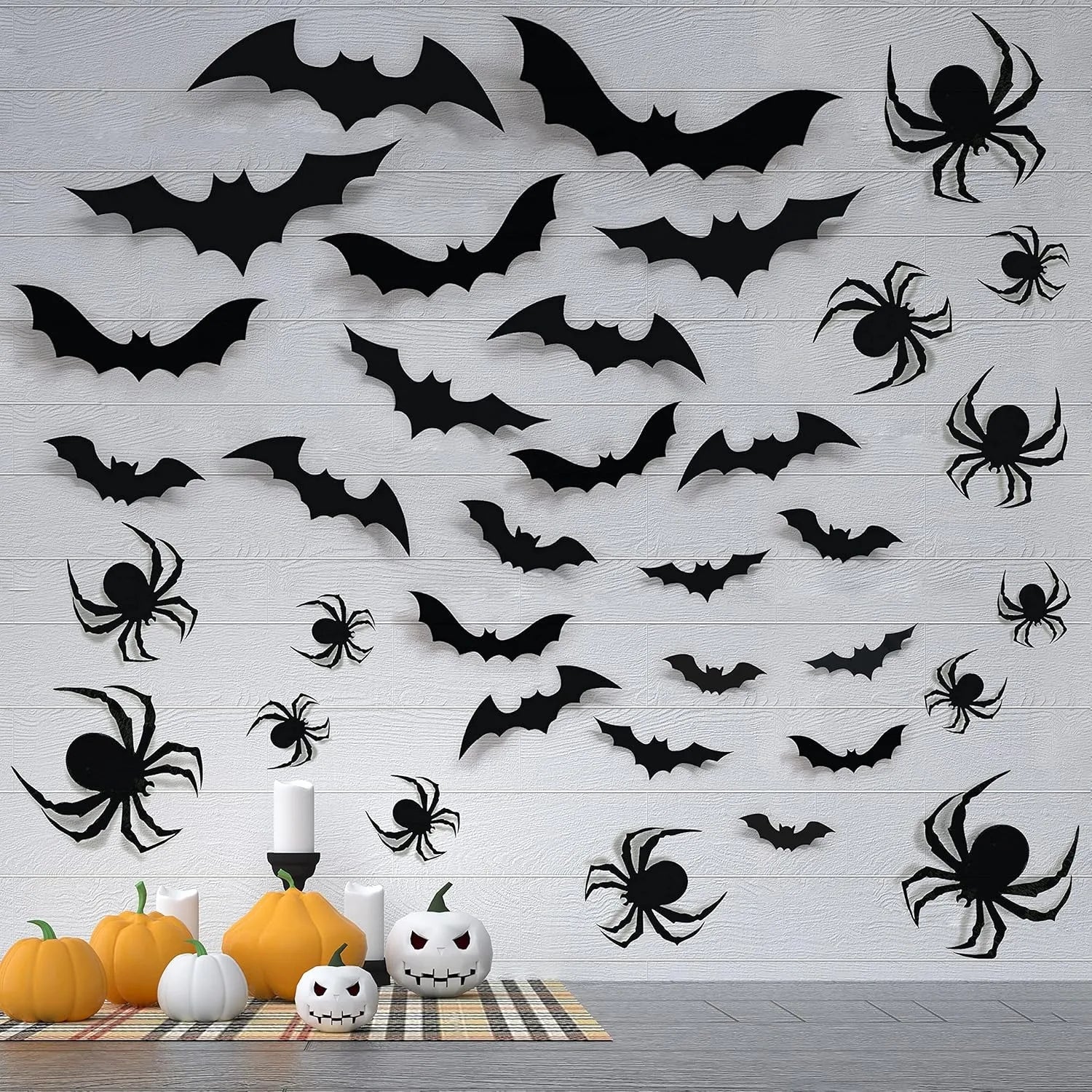 Black Bat 3D Wall Stickers Home Room Decoration Party Door Window