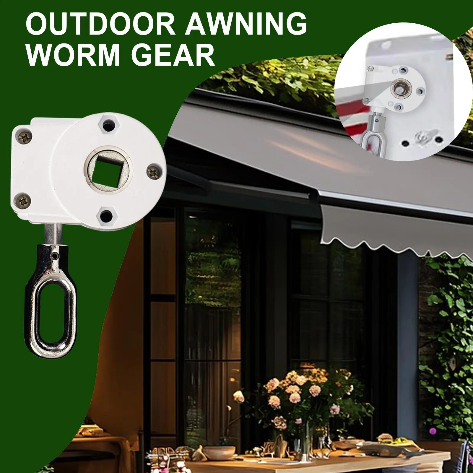 Awning Manual Worm Gear Rotating Universal Heavy Duty Caravan Crank