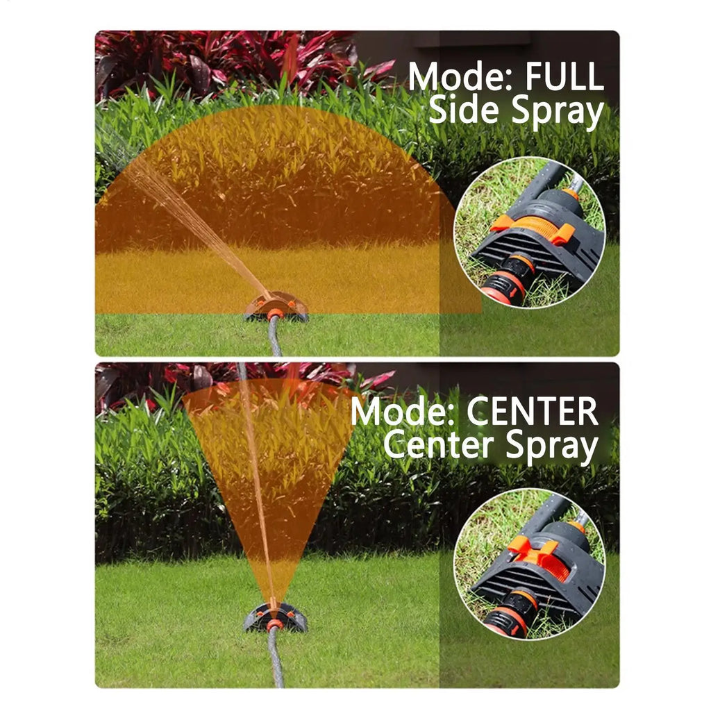 19 Holes Lawn Sprinkler 4 Spray Modes Garden Water Oscillating