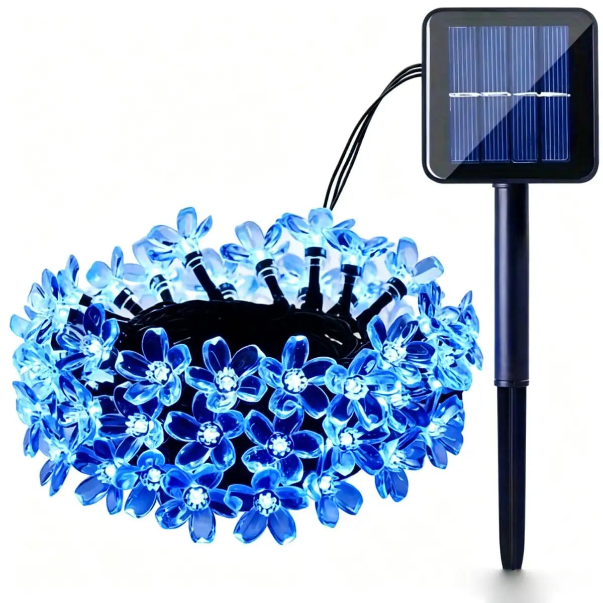 12m 7m 5m Solar-powered Cherry Blossom Outdoor Decorative String