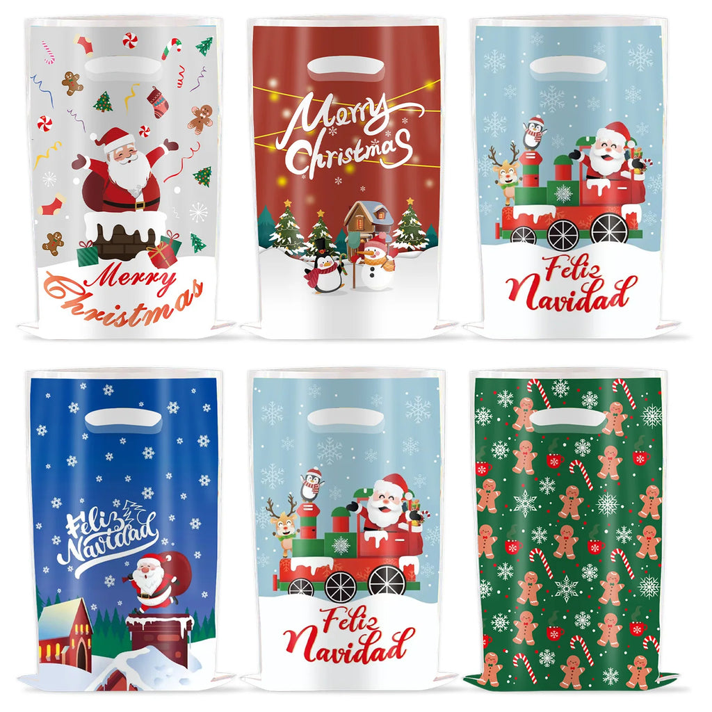 10-Pack Christmas Snowflake Candy Gift Treat Bags – Holiday Party
