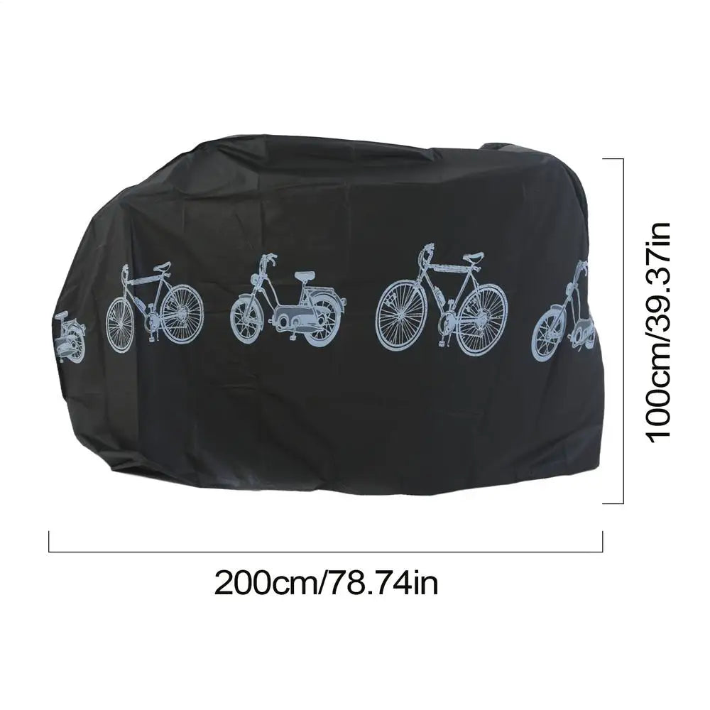 Mountain Bike Cover Weatherproof Dustproof UV Protection Cycle Tarp Bicycle Rain Cover for Mountain Road Electric Cycles Cruiser Zpaxo Black