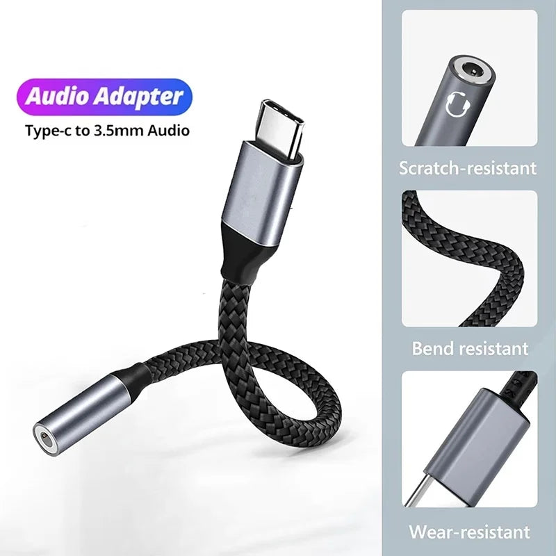 USB C Audio Adapter Female Headphone Cable Earphone Converter Iphone Zpaxo