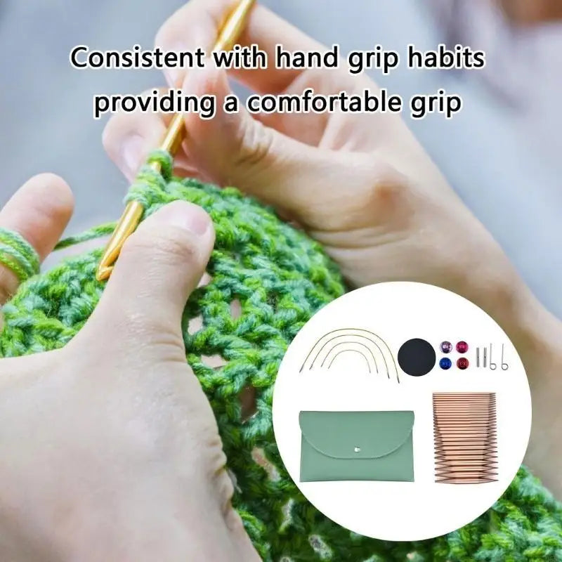 13Pairs Interchangeable Circular Knitting Needle Set 3.0mm-10mm for Knitting Sweater Sock Aluminum Knitting Needle Set Zpaxo