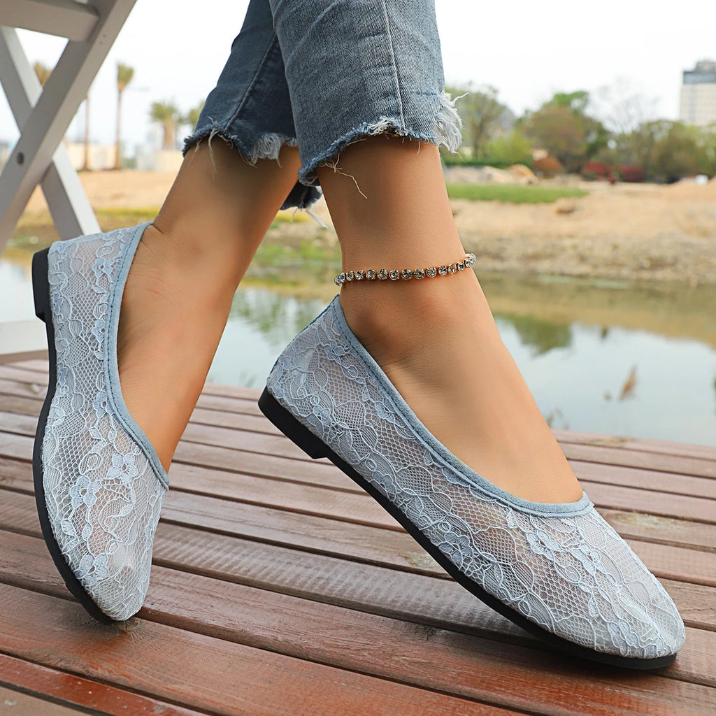 Trend Women Sandals 2025 Embroidered Round Toe Shoes Solid Flat Zpaxo