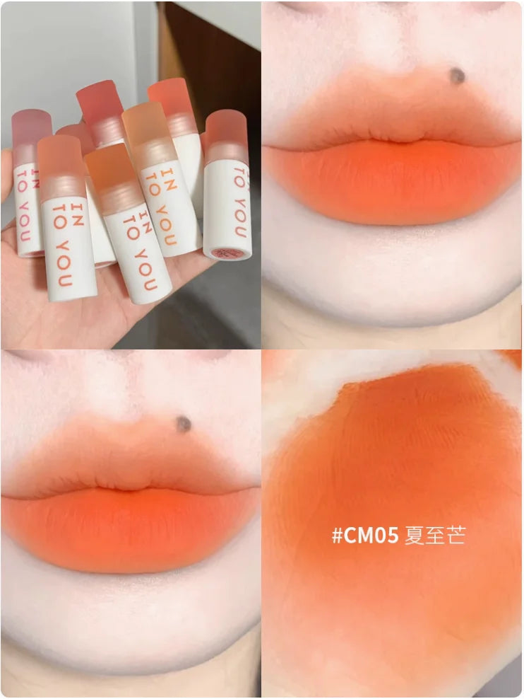 Into You Cloudy Lip Tint Air Mud Bare Matte Lipstick Intoyou Zpaxo CM05