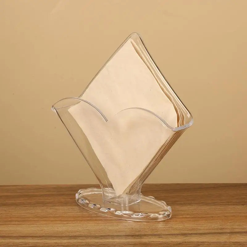 Acrylic Tissue Holder Modern Upright Clear Box Restaurant Hotel Caf Zpaxo