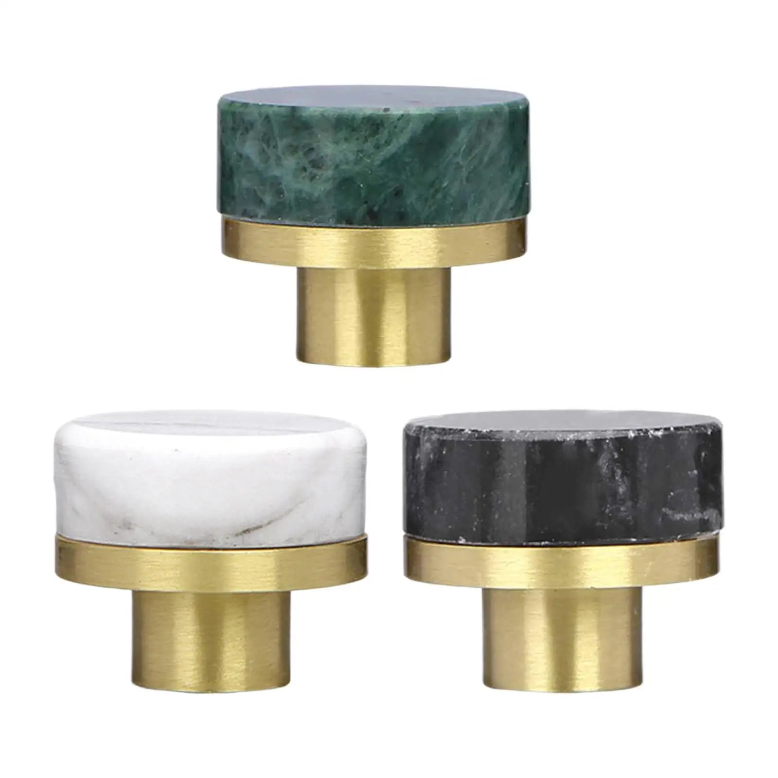 Brass Marble Drawer Pull Furniture Hardware Decorative Small Furniture Knob Elegant Cabinet Knob for Cabinets Bathroom Cupboard Zpaxo