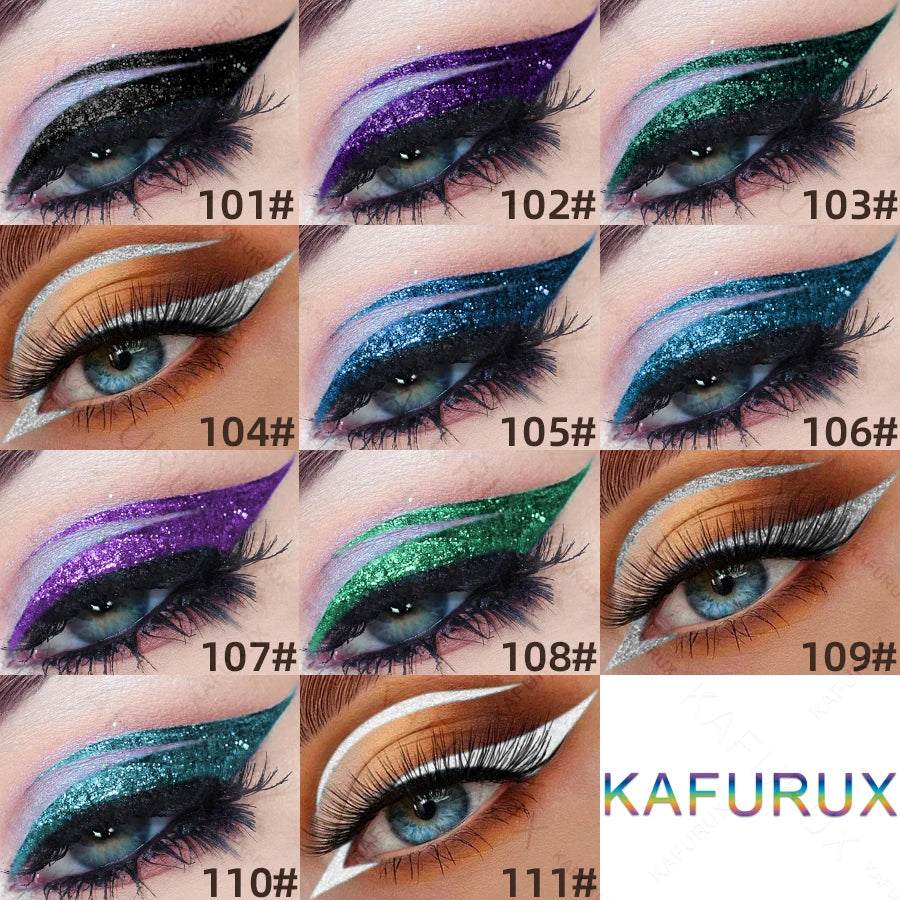 Colourful Eyeliner Pen Pigmented Pearly Glitter&shimmer Metallic
