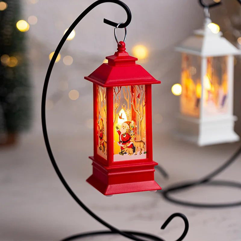 Christmas Glow LED Table Lamp Santa Claus Lantern Decor Snowman