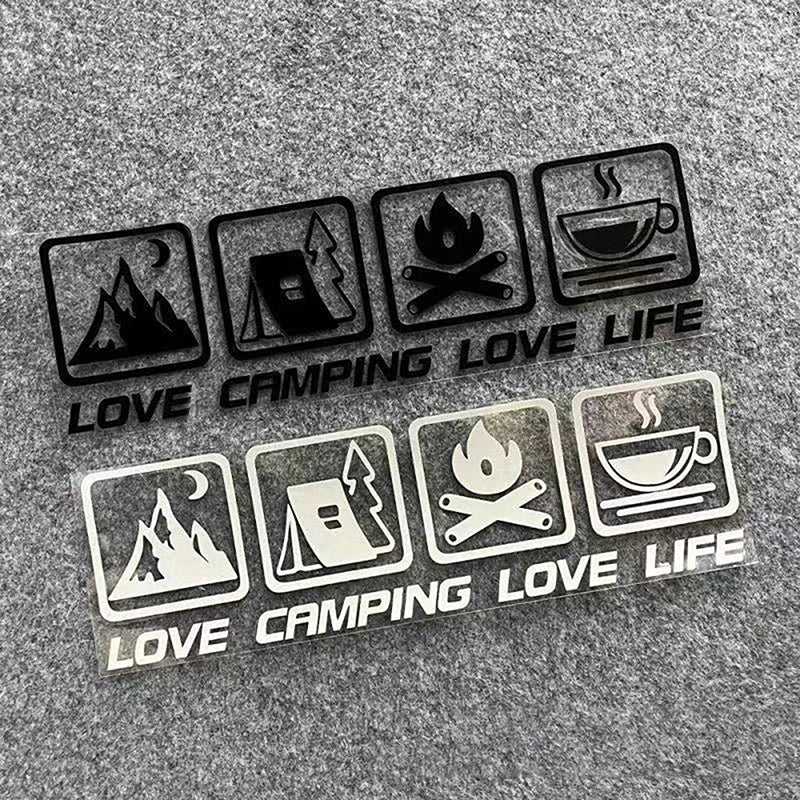 Love Camping Life Waterproof Car Bumper & Window Sticker Decal
