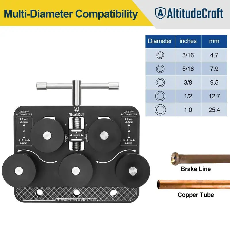 Tubing Straightener for Brake & Fuel Lines | 3/16"–1" Dia.