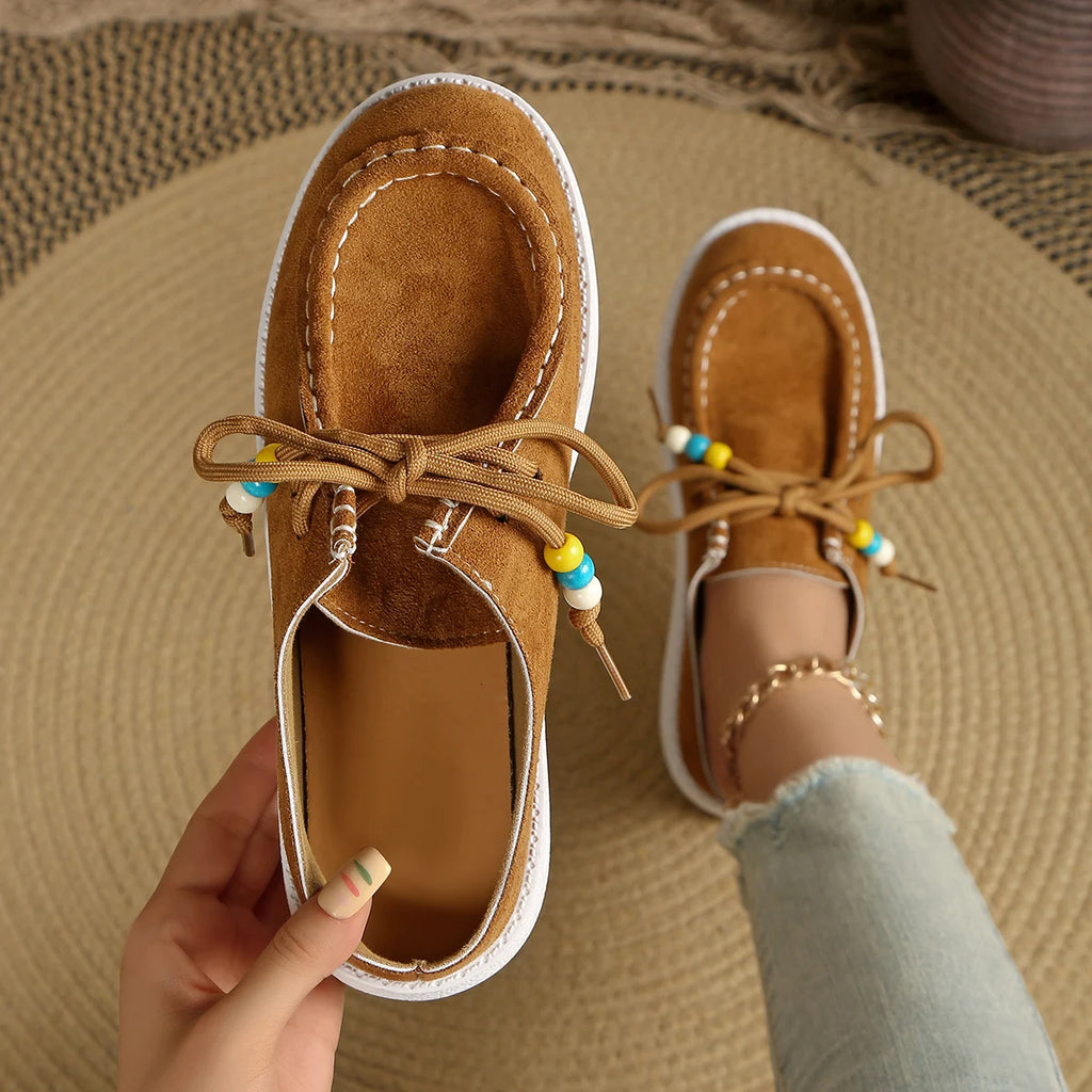 2025 New Women Loafers Retro Bohemian Roman Style Sneakers Women Spring Autumn Shoes Fashion Thick Heel Single Shoes Women Zpaxo