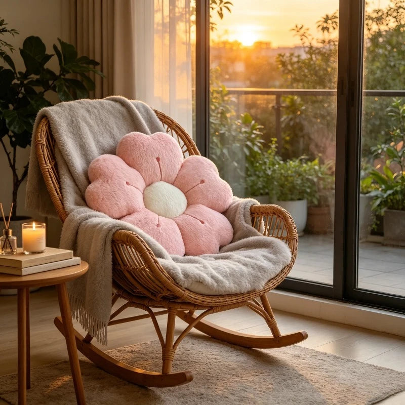 Flower Shaped Plush Throw Pillow Cute Decorative Cushion Sofa Bed