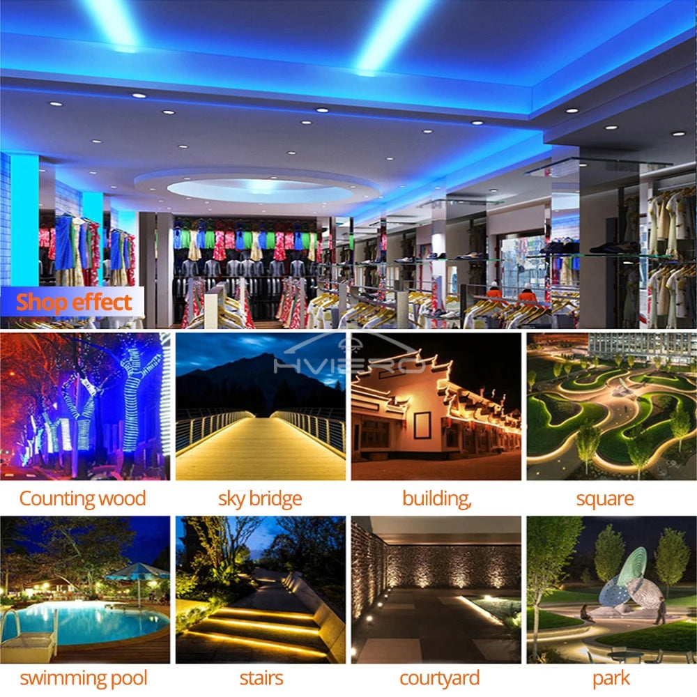 5M 300 LED SMD2835 Flexible Strip Light – RGB & White 12V LED Strip Light Zpaxo
