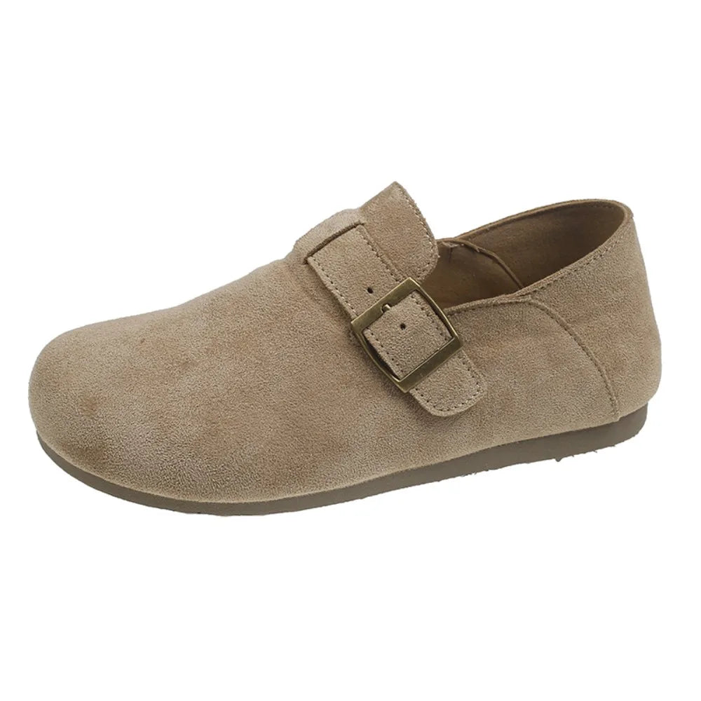 Shoes Woman Flats Slip-on Autumn Dress Retro Slip Moccasin Fall 2025 Zpaxo 35 apricot