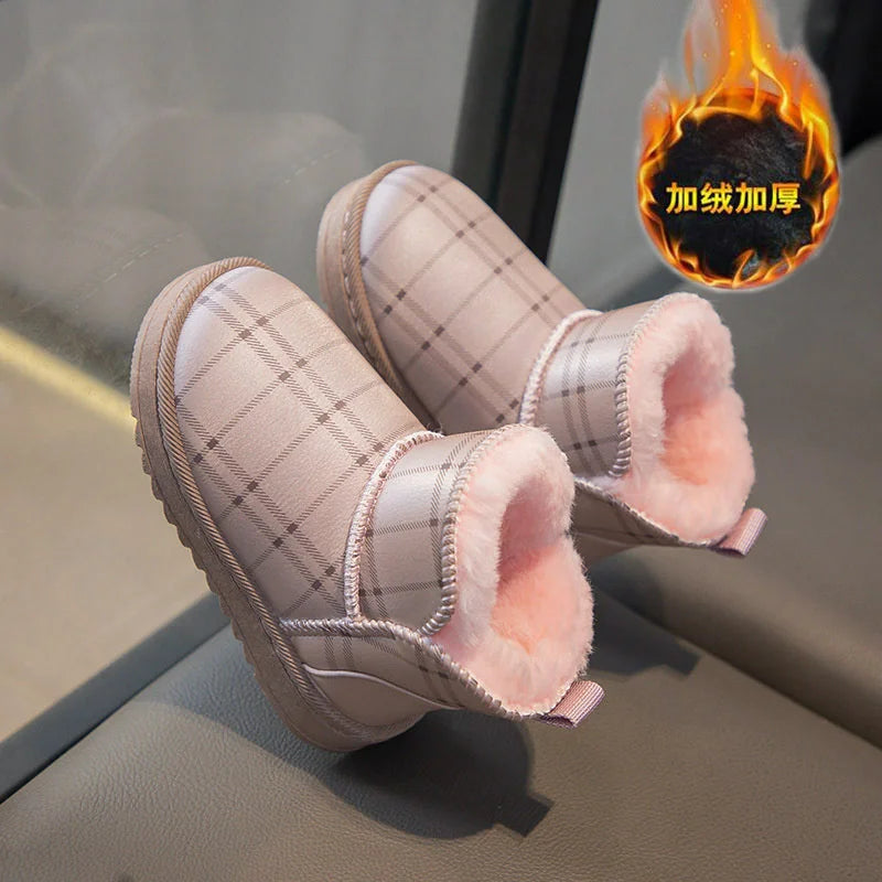 2023 Baby Girl Shoes Winter Kids Snow Boots Velvet Thickening Zpaxo