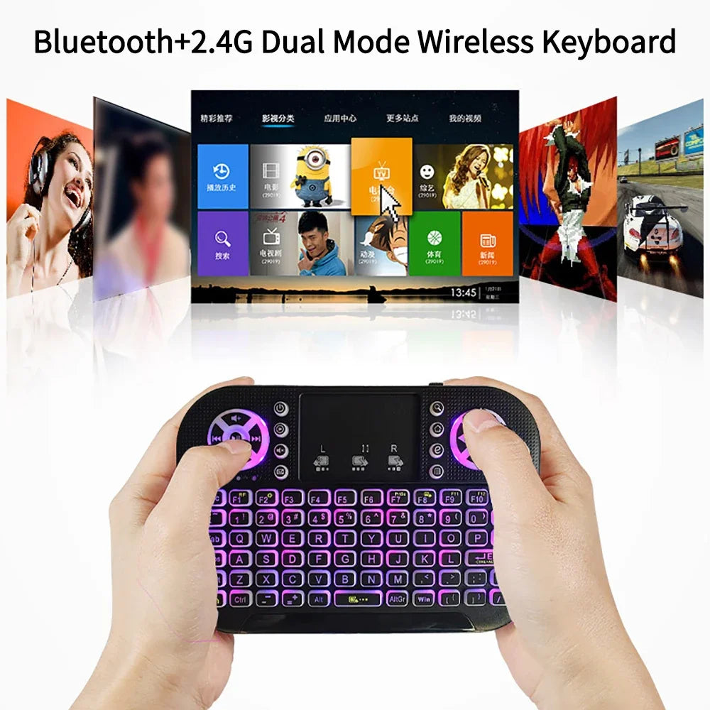 A8 Mini Bluetooth Keyboard Dual Mode Handheld Fingerboard Backlit Zpaxo