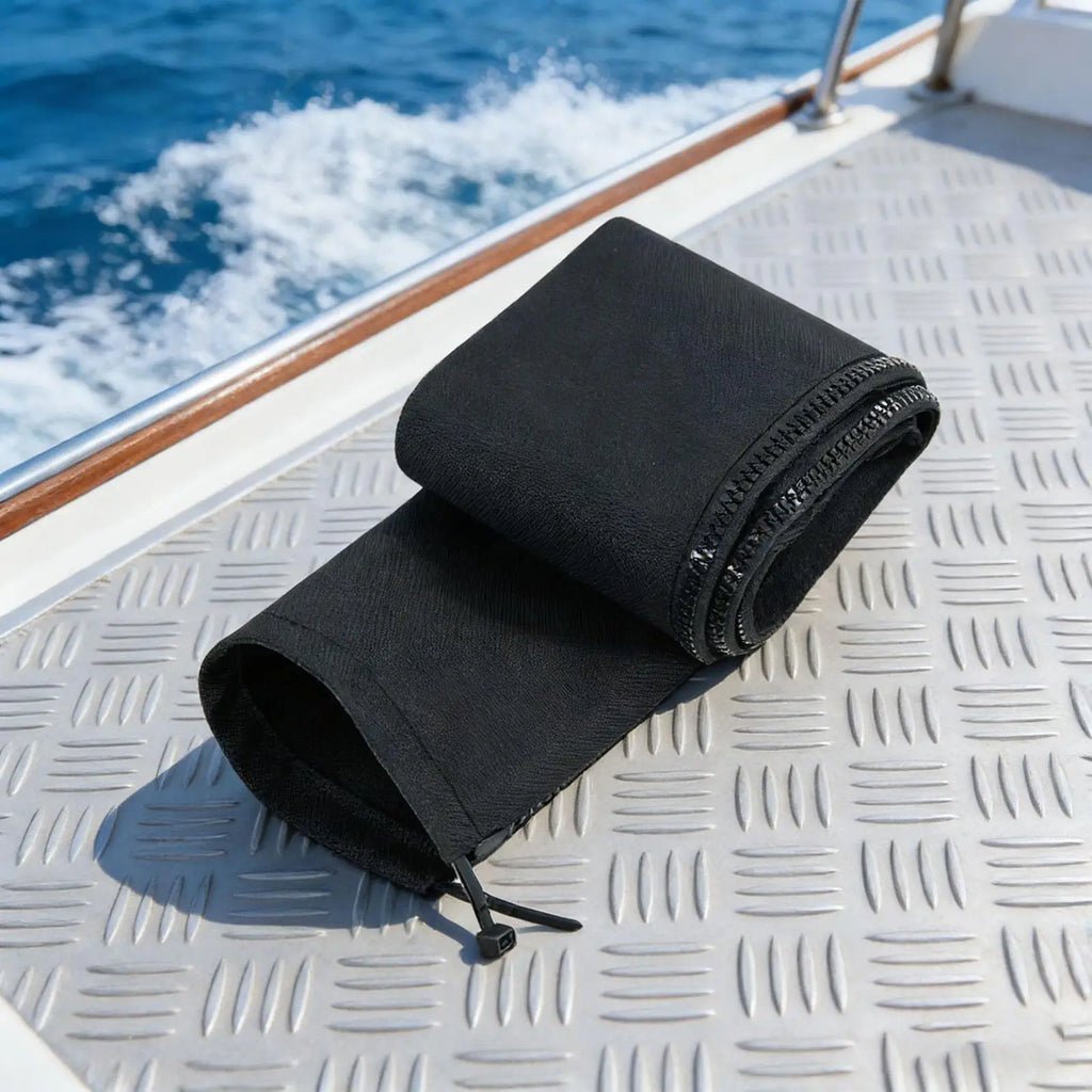 48" Zippered Outboard Rigging Sleeve – Trolling Motor Wire Guard Marine Cable Sleeve Zpaxo