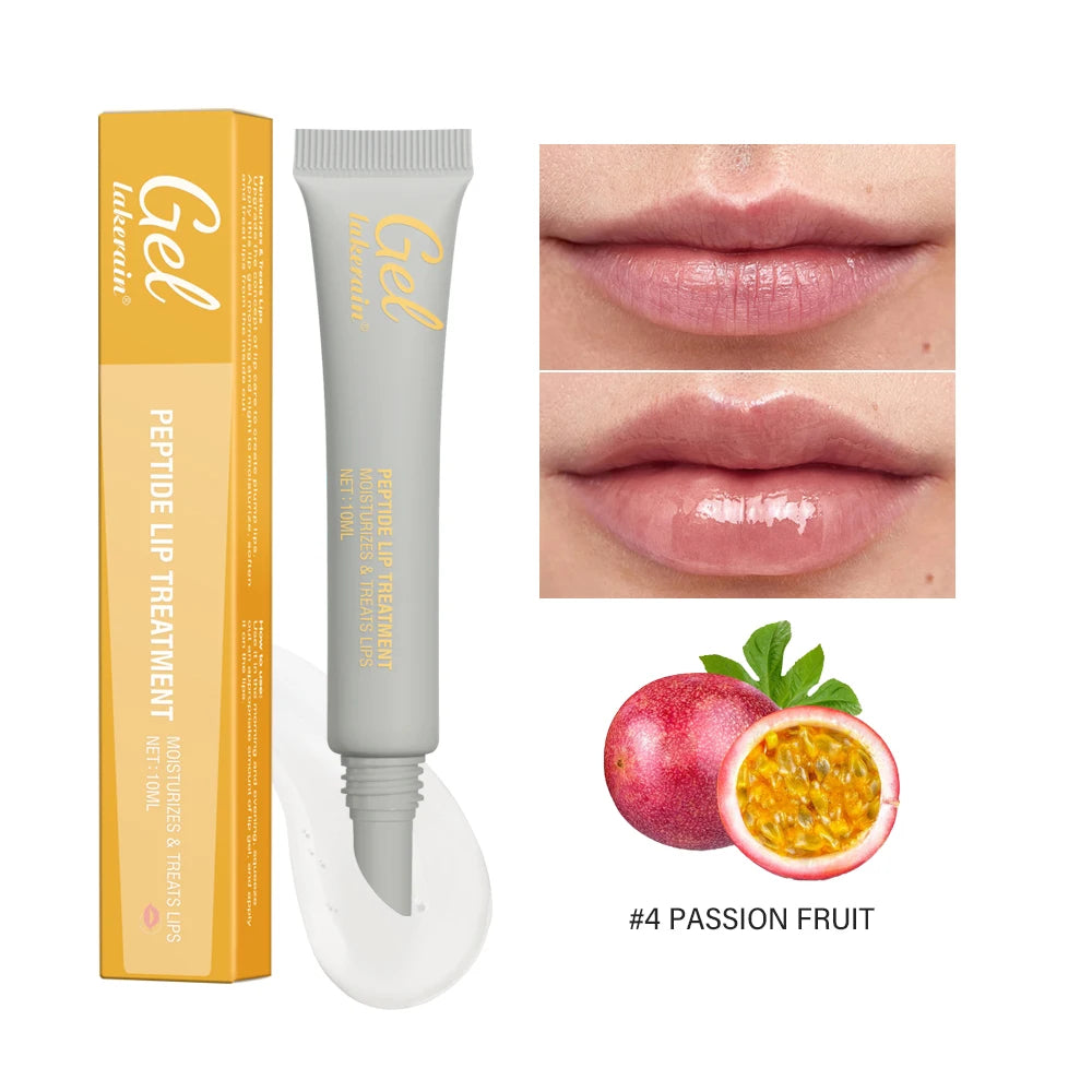 10ml Moisturizing Peptide Lip Treatment Lip Mask Gel Remove Dead Skin Lipstick Base Lip Cream Lip Care Mask Reduce Lip Lines Zpaxo 4 passion fruit