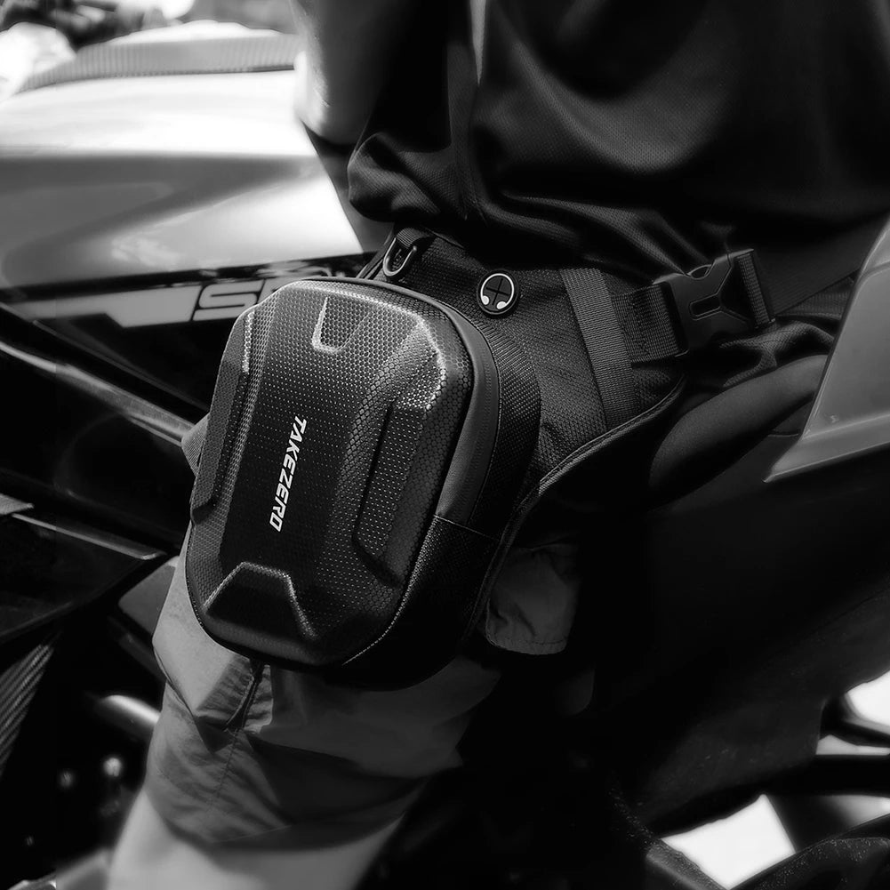 Motorbike Drop Waist Leg Bag EVA Hard Shell Motorcycle Side Outdoor