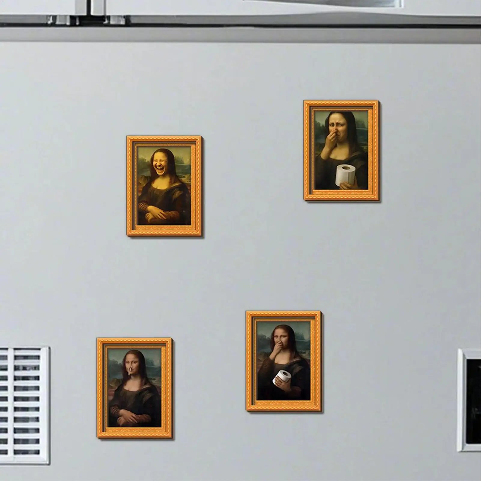 Funny Magnets Humorous Female Art Decorations Wooden Retro Photo