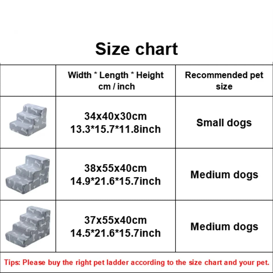 Ladder Dogs Pets Bone Shape Puppys Stairs Beside The Sofa Bed Ramp for Dogs Protecting Pets Joint Safety Stairs for Elderly Dogs Zpaxo