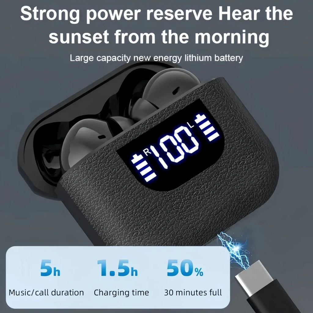 Headphones True Wireless Earbuds 60H Playback Ear Buds Charging Case